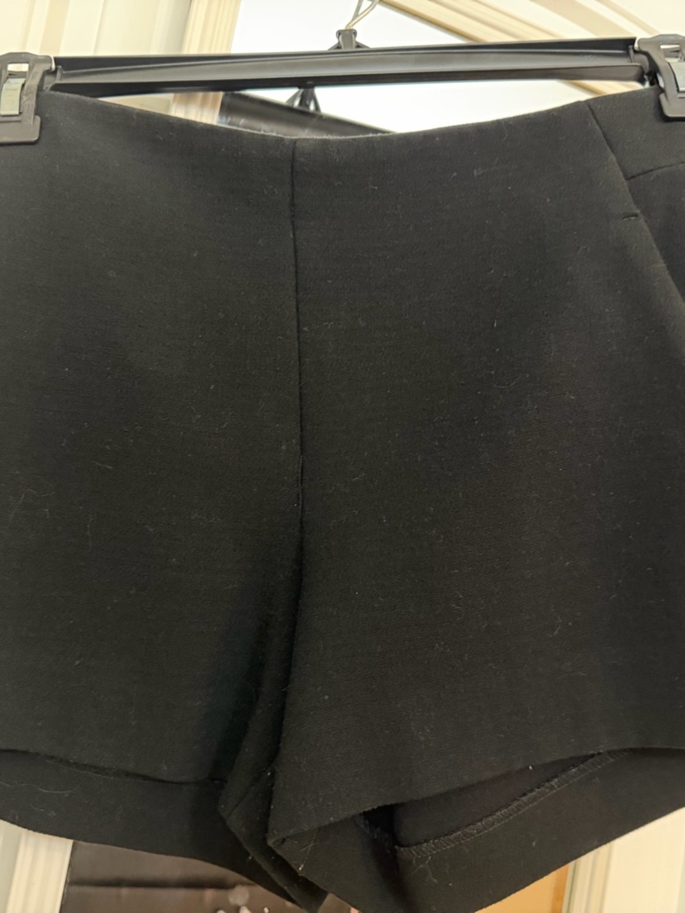 Banana Republic Black High-Waist Tailored Shorts